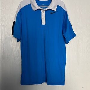 Nike Kids Blue and White Polo Shirt